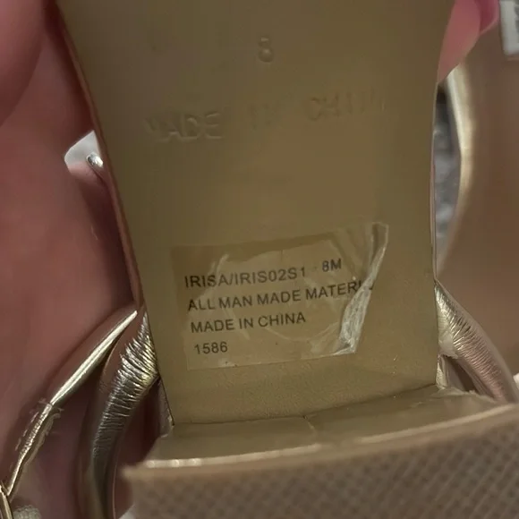 Steve Madden Metallic Gold Braided Sandals - Picture 2 of 5